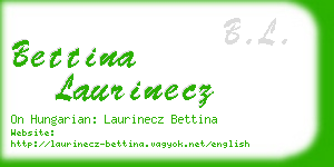 bettina laurinecz business card